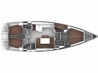 Bavaria Cruiser 51 (5 cab.) - Layout image