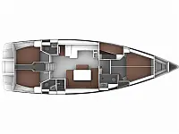Bavaria Cruiser 51 (5 cab.) - Layout image