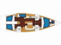 Cyclades 50.5 (5 cab.) - Layout image