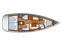 Sun Odyssey 42DS (3 cab.) - Layout image