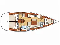 Oceanis 40 (3 cab.) - Layout image