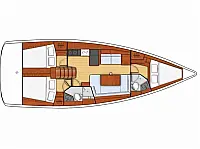 Oceanis 41.1 (3 cab.) - Layout image