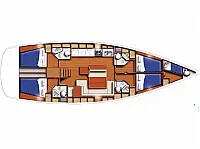 Oceanis 50 (5 cab.) - Layout image