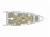 Oceanis 46.1 (5 cab) - Layout image