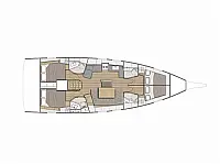 Oceanis 46.1 (4 cab.) - Layout image