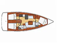Oceanis 41.1 (3 cab.) - Layout image