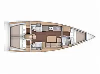 Dufour 390 (2023) - Layout image