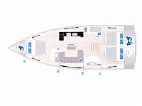 Hanse 460 - Layout image