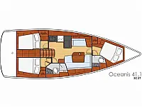 Oceanis 41.1 (3 cab.) - Layout image
