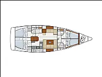 Hanse 445 - Layout image