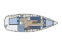 Bavaria 34 Cruiser - Layout image