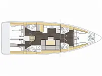 Bavaria C46 - Layout image
