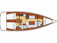 Oceanis 41 - Layout image