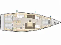 Hanse 458 - Layout image