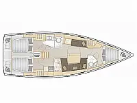 Hanse 418 - Layout image