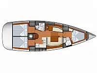 Sun Odyssey 42 i - Layout image