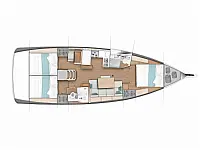 Sun Odyssey 440 - owner version - Layout image