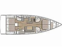 Oceanis 51.1 (AC, Gen, Watermaker) - Layout image