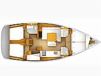 Sun Odyssey 519 (A/C, Gen) - Layout image