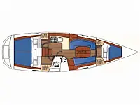 Oceanis 343 - Layout image