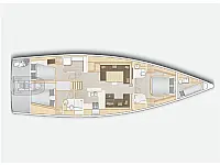 Hanse 588 - Layout image