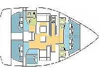 Dufour 520 Grand Large - Layout image