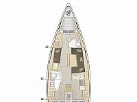 Hanse 418 - Layout image