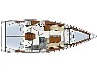 Hanse 345 - Layout image