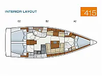 Hanse 415 - Layout image