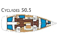 Cyclades 50.5 - Layout image