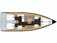 Bavaria C45 - Layout image