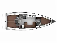 Bavaria 41 Cruiser - Layout image