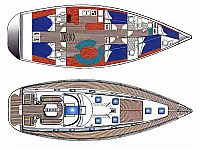 Ocean Star 58.4- 6 cabins - Layout image