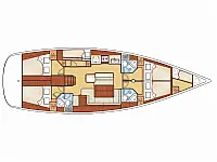 Beneteau Cyclades 50.5 - Layout image