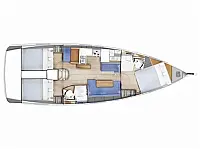 Sun Odyssey 410 - Layout image