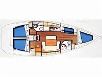 Beneteau Cyclades 43.4 - Layout image