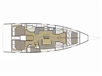 Oceanis 46.1 (5 cab) - Layout image