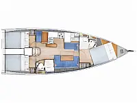 Sun Odyssey 410 - Layout image