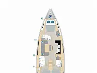 Hanse 460 - Layout image