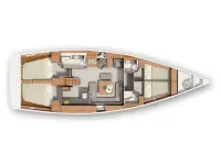 Hanse 455 - Layout image