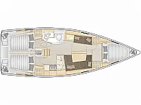 Hanse 388 - Layout image