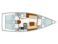 Hanse 385 - Layout image