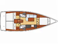 Oceanis 38.1 (3 cab.) - Layout image