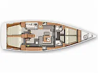 Hanse 455 - Layout image