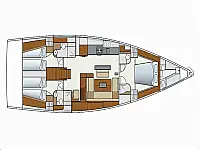 Hanse 575 - Layout image