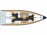 Bavaria C45 (4 cab.) - Layout image