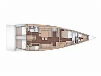 Dufour 56 Exclusive - Layout image